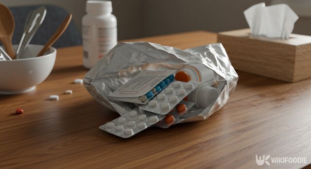 식탁 위 약봉지 자료사진. / 위키푸디