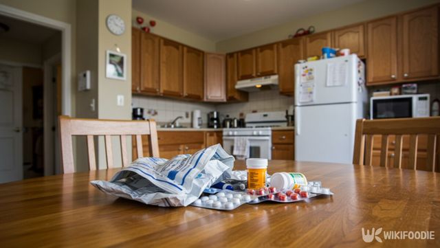 식탁 위 약봉지 자료사진. / 위키푸디