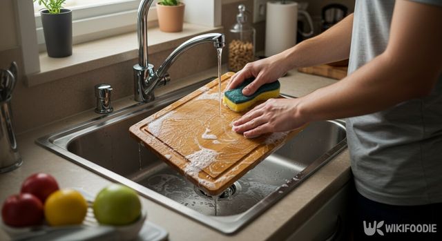 도마 세척. / 위키푸디