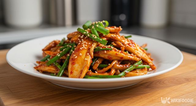 매콤새송이버섯무침 레시피 만드는 법. / 위키푸디