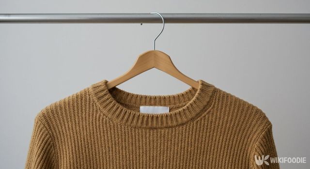 니트를 옷걸이에 걸어둔 모습. / 위키푸디
