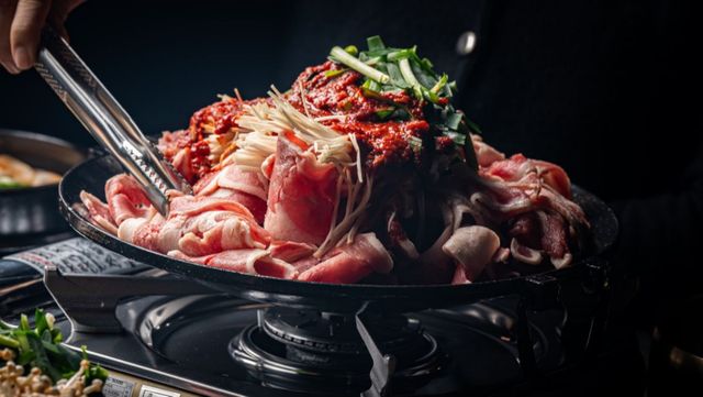 오리불고기 메뉴 세트. / 압도오리불고기 용인역북점