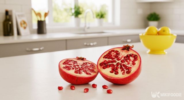 기사의 이해를 돕기 위한 이미지. 반으로 갈라진 석류. / 위키푸디