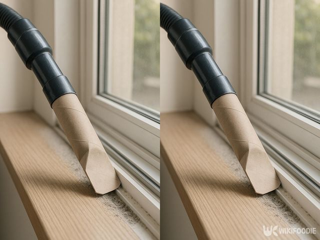 휴지심을 이용해서 창틀을 깨끗하게 청소할 수 있다. / 위키푸디