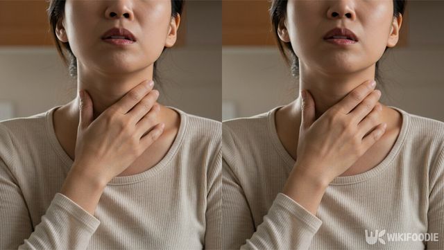 침 삼키는 모습. / 위키푸디