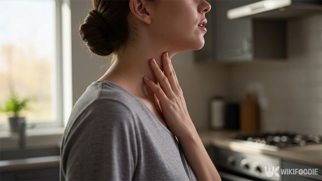 침 삼키는 모습. / 위키푸디