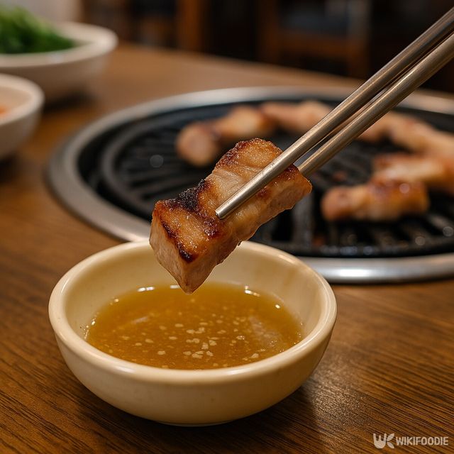 고깃집 기름장 참고 사진. / 위키푸디