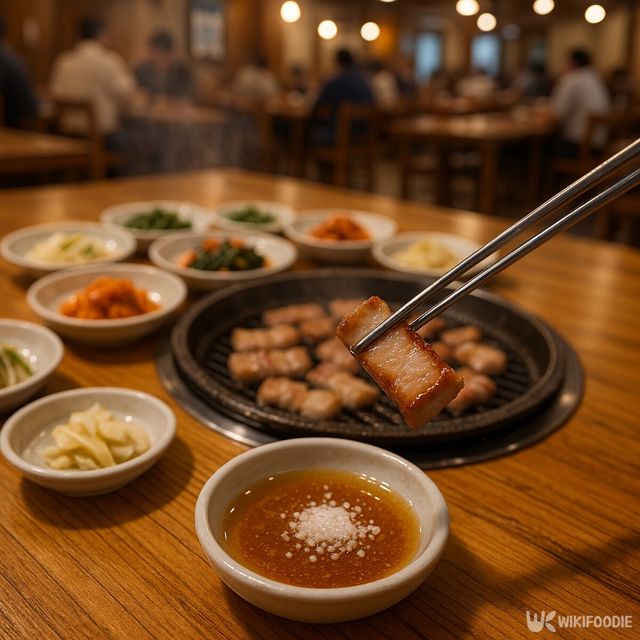 고깃집 기름장 참고 사진. / 위키푸디