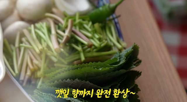 깻잎과 돼지고기의 궁합. / 유튜브 채널 '안녕하세요 최화정이에요'