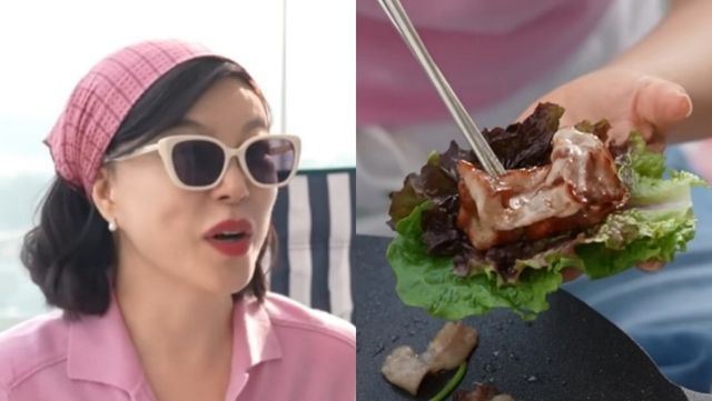 방송인 최화정(64)이 봄맞이 삼겹살 먹방을 선보였다. /&nbsp;유튜브 채널 '안녕하세요 최화정이에요'