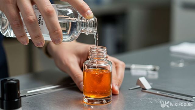 유통기한 지난 향수에 에탄올을 섞고 있다. / 위키푸디