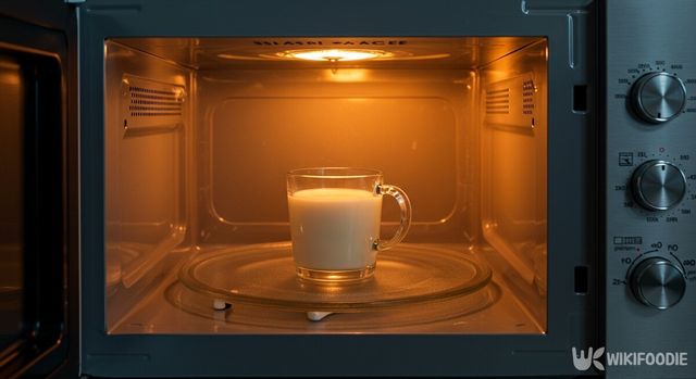 전자레인지 속 우유 자료사진. / 위키푸디