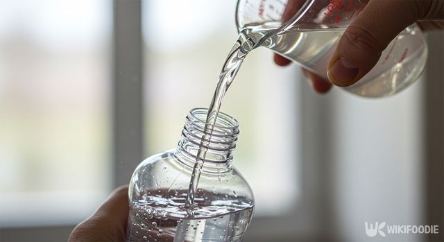 물과 식초를 섞는 모습. / 위키푸디