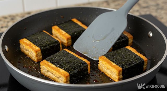 두부 김 간장조림 만드는 모습. / 위키푸디