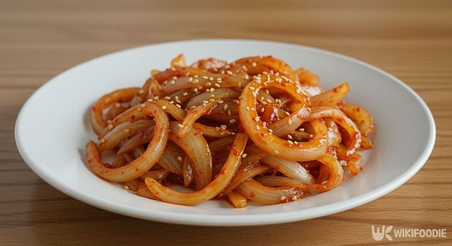 완성된 고추장 양파볶음. / 위키푸디