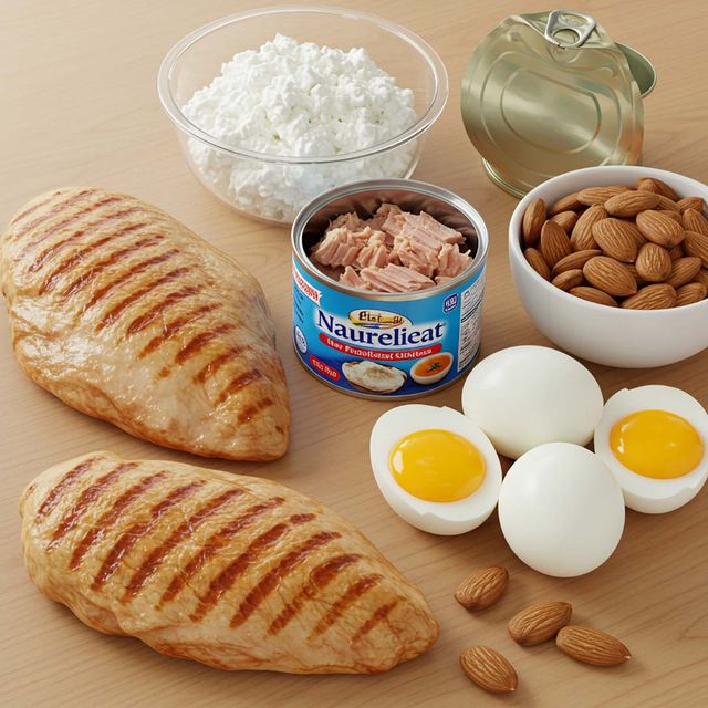 티로신이 풍부하게 포함돼 있는 식재료들. AI 툴로 제작한 이미지.