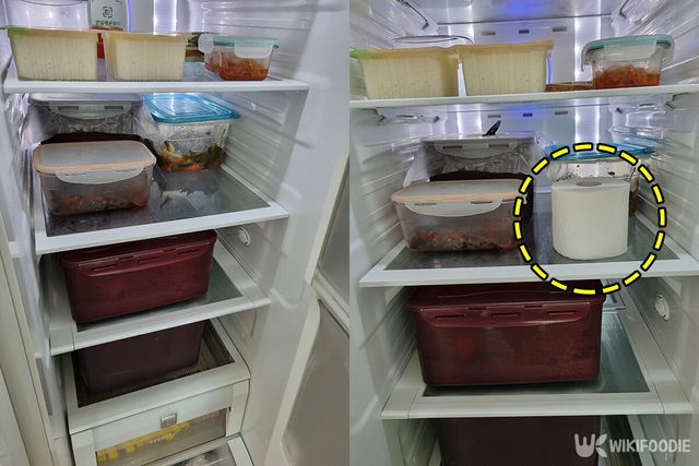 냉장고 냄새를 없애기 위해 두루마리 휴지를 넣었다. / 위키푸디