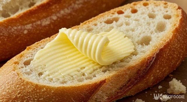 보르디에 버터를 바게트 위에 얹은 모습. / 위키푸디