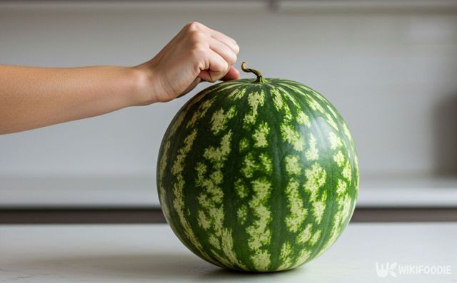 수박을 손가락으로 두드리는 모습. / 위키푸디