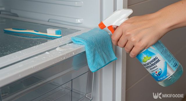 냉장고 냉동실 청소하는 모습. / 위키푸디