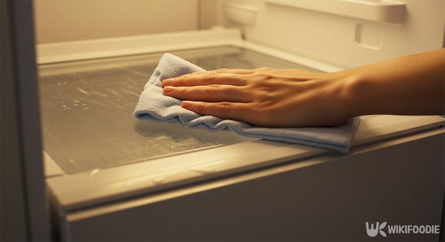 냉장고 냉동실 청소하는 모습. / 위키푸디
