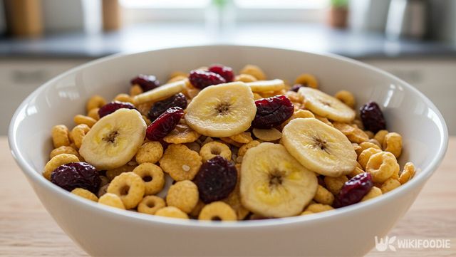 곡물 시리얼에 마른 과일을 넣은 모습. / 위키푸디