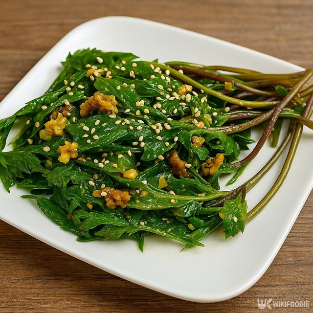 당귀나물 무침. / 위키푸디