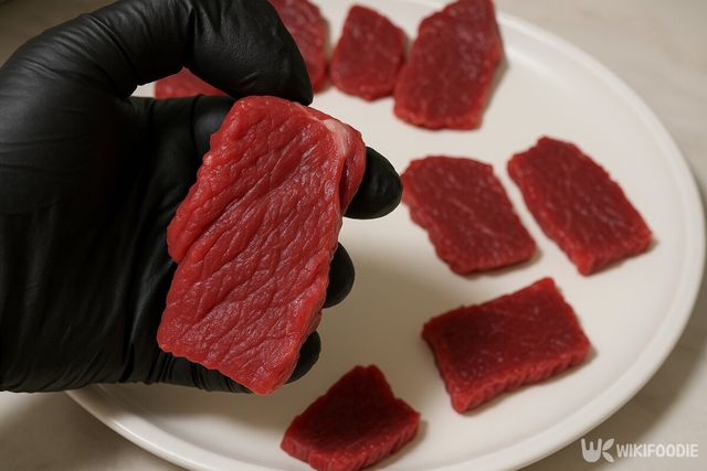 뭉티기 이해를 돕기 위한 참고 사진. / 위키푸디