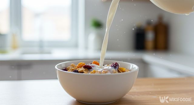 시리얼에 우유를 넣는 모습. / 위키푸디