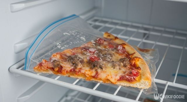 피자를 냉동실에 보관하는 모습. / 위키푸디