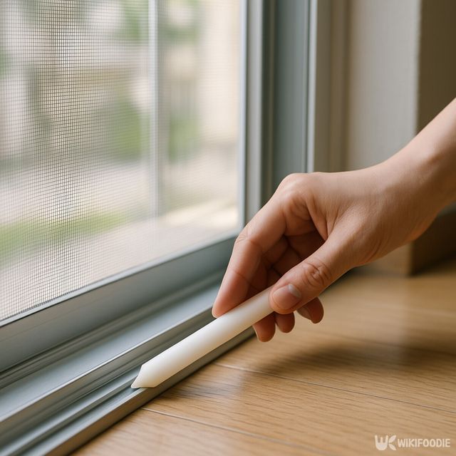 방문 창틀에 양초를 바르는 모습. / 위키푸디