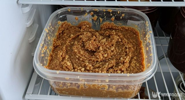 흰콩 된장을 보관하는 모습. / 위키푸디