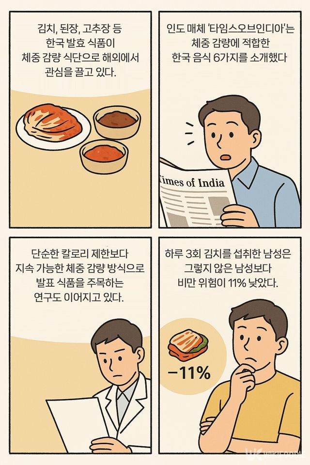 한국 발효 음식 네컷 만화. / 위키푸디