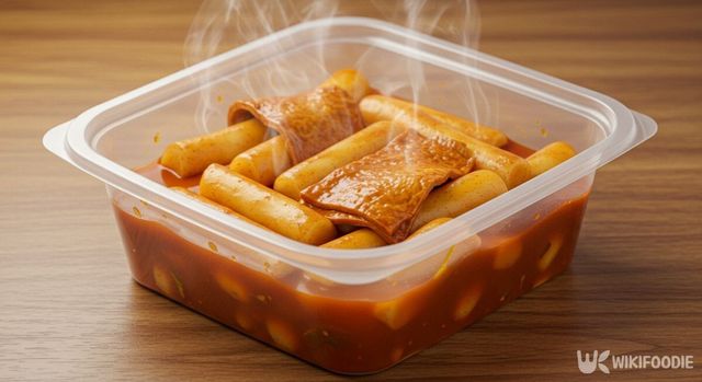 뜨거운 떡볶이를 식히고 있다. / 위키푸디