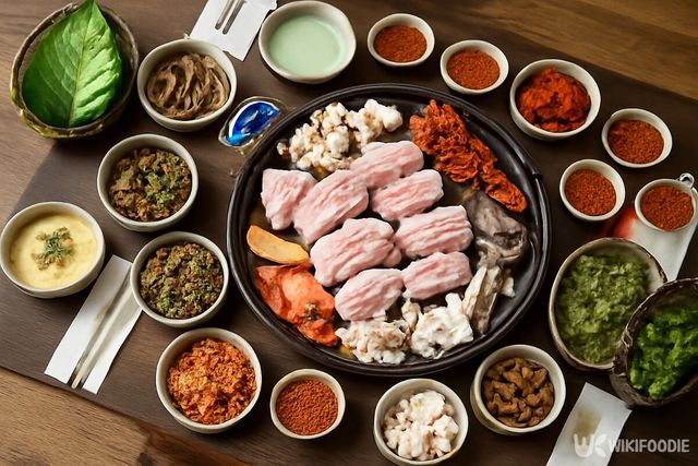 화담숲 맛집 곤지암숯불고기 메뉴를 재연한 모습. / 위키푸디