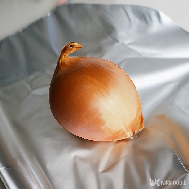 쿠킹 호일로 양파 감싸기. / 위키푸디