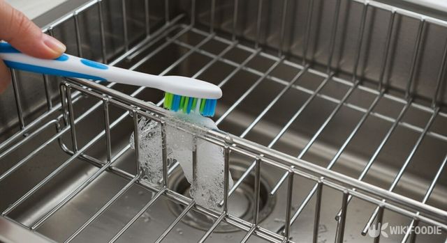 식기건조대 이음새 세척 자료사진. / 위키푸디