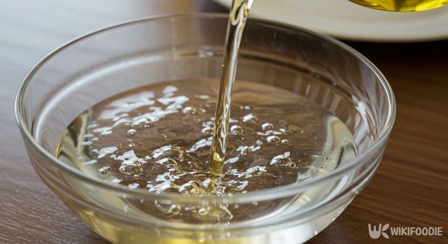 물이 담긴 그릇에 식초를 붓고 있다. / 위키푸디