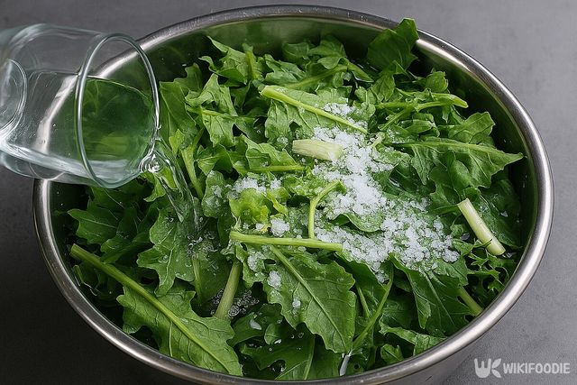 열무김치 만드는 과정. / 위키푸디