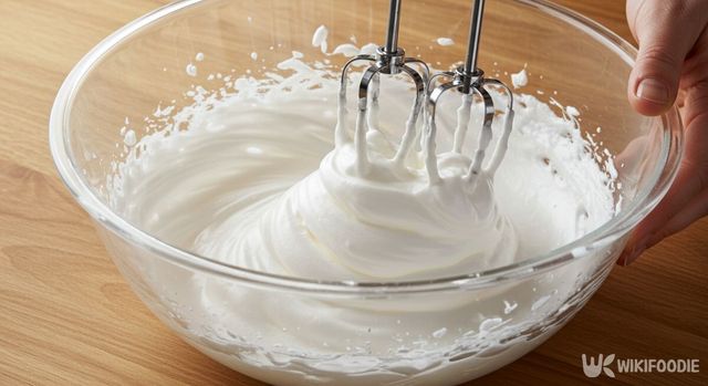 머랭을 만들고 있다. / 위키푸디