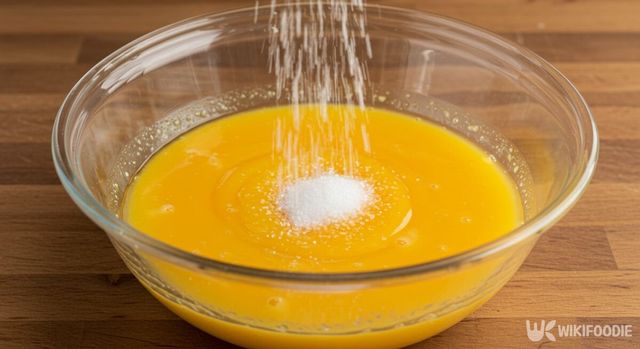 노른자 반죽을 만드는 모습. / 위키푸디