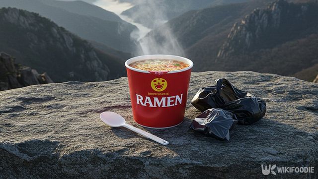 산과 라면의 모습. / 위키푸디