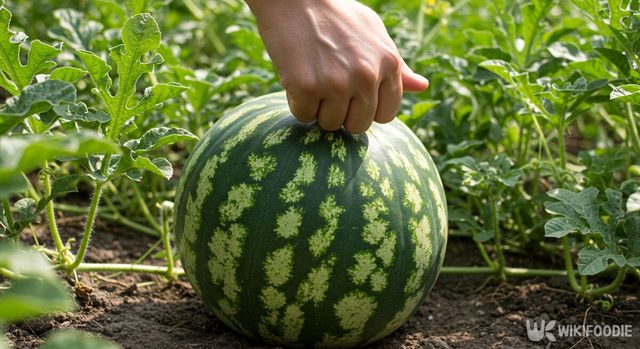 수박을 두드리는 모습. / 위키푸디