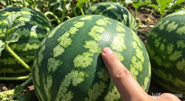 줄 무늬가 뚜렷한 수박. / 위키푸디