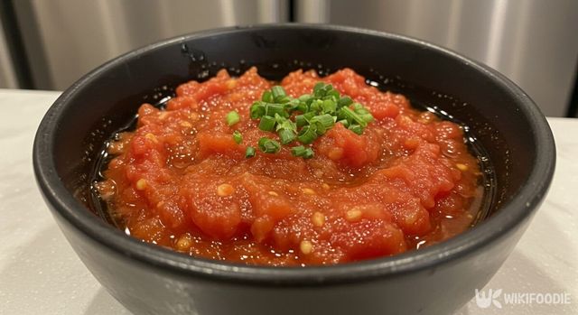 완성된 토마토 양파 소스. / 위키푸디