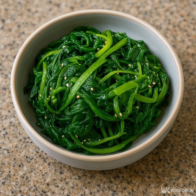 풀솜대 나물무침 자료사진. / 위키푸디