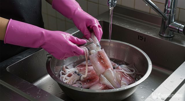 오징어 손질 장면. / 위키푸디