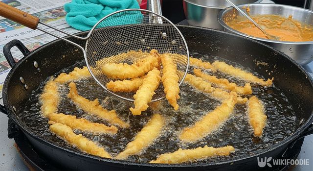 완성되어 가고 있는 오징어튀김의 모습. / 위키푸디