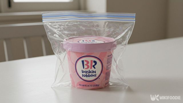 아이스크림을 지퍼백에 넣은 모습. / 위키푸디