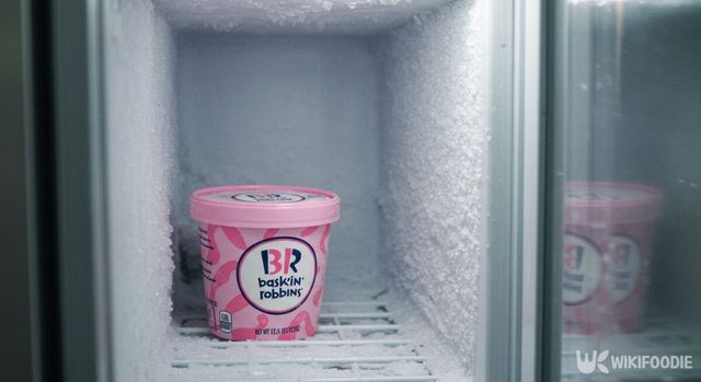 아이스크림을 냉동실 깊숙한 곳에 보관하는 모습. / 위키푸디